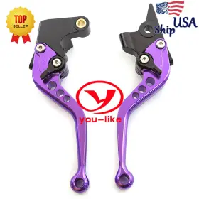 Fx-147-rzm4j-251031-z-m-61 Fxcnc Racing For Yamaha Ttr125l/le/lw 2000-2016 Short Brake Clutch Lever Atv Quad Purple Set