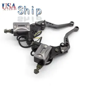 Fx-sb-016-z-rzm4j-220824-6 Fxcnc Racing Dual Hydraulic Brake Clutch Lever Master Cylinder Reservoir 22mm Handlebars Gray Fx-sb-016-z-rzm4j-220824-6 Fxcnc Racing Dual Hydraulic Brake Clutch Lever Master Cylinder Reservoir 22mm Handlebars Gray