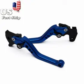 Fx-ssnj-r1j-250824-1 Fxcnc Racing For Yamaha Cnc Blue Short Brake Clutch Lever Handle Yzf R1 2002-2003 Motorcycle