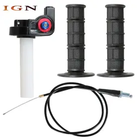 Ign1560556 Genrics 7/8 Inch 22mm Motorcycle Twist Throttle Handle Grip With Cable 50-250cc Atv Dirtbike