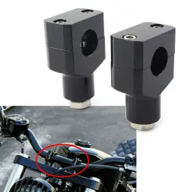 Goodnewstoreusa 532616266858 1 Inch Handlebar Handle Bar Adapter Risers Clamp Mounts Fit Suzuki For Yamaha Black