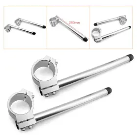 11yf008 Gzyf 2x Clip On Handle Bar 50mm Fork Tube Fit Yamaha Ducati Honda Suzuki Cafe Racer