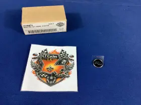 14100874 Harley-davidson New Oem Black With Texture Medallion 14100874 Harley-davidson New Oem Black With Texture Medallion