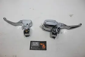 45013-96d Harley-davidson 99-06 Chrome Front Master Cylinder Clutch Perch Set Cvo Drag Specialties