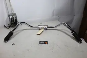 56081-82a Harley-davidson Sportster Dyna Softail Handlebar And Grips With Clamp Oem Pull-back Used