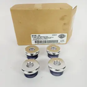 56165-03 Harley-davidson Dyna Chrome And Polyurethane Handlebar Riser Bushings