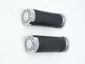 56285-98 Harley-davidson Vintage Inch Motor Co. Chrome And Rubber Hand Grips Nice
