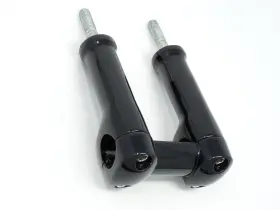 56859-09 Harley-davidson Oem Black 1.25 Inch Handlebar Clamp Risers Fxlrs Low Rider S Nice