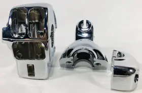71611-96a Harley-davidson 1996-2007 Touring Chrome Left Side Clutch Switch Control Housing 71611-96a Harley-davidson 1996-2007 Touring Chrome Left Side Clutch Switch Control Housing