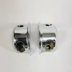 A2729384u Harley-davidson Clutch And Brake Controls Clamp Mount Halves - Chrome Set A2729384u Harley-davidson Clutch And Brake Controls Clamp Mount Halves - Chrome Set