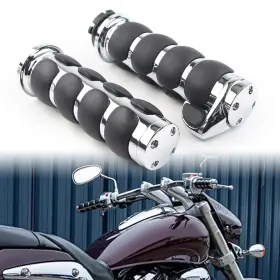 Hkseller-au 550756852854 1 Inch Chrome Handle Bar Hand Grips For Harley Touring Road King Flhr Motorcycle Us Hkseller-au 550756852854 1 Inch Chrome Handle Bar Hand Grips For Harley Touring Road King Flhr Motorcycle Us