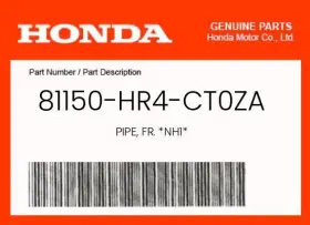 81150-hr4-ct0za Honda Genuine Pipe Fr. Nh1 -