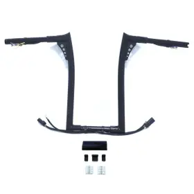 Fm-tghd-hpk035-bk6 Httmt 12 Inch Rise 1.25 Handlebar For Harley Road King Flhr 2008-2013 Prewired Wing Corner Fm-tghd-hpk035-bk6 Httmt 12 Inch Rise 1.25 Handlebar For Harley Road King Flhr 2008-2013 Prewired Wing Corner