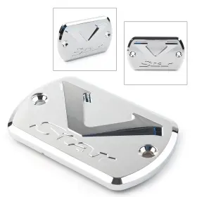 Hukyu 550735887662 Front Brake Fluid Cap Reservoir Cover For Yamaha V Star Xvs 650 Chrome