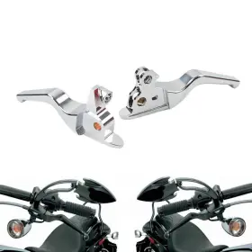 Hukyu 550742991086 Chrome Brake Clutch Hand Levers For Harley Electra Glide Classic Flhtc/i 2008-13