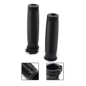 Hukyu 612045746548 1ftft Inch Motorcycle Black 25mm Handlebar Hand Grips For Harley Bobber Chopper