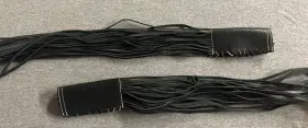 2883472-01 Indian Take Off Oem Motorcycle Leather Handlebar Grip Wraps With Fringe- 2883472-01 Indian Take Off Oem Motorcycle Leather Handlebar Grip Wraps With Fringe-