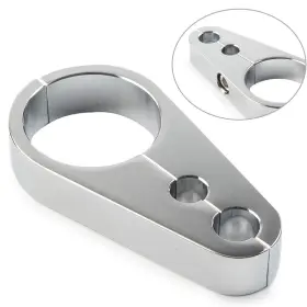 Kabusikikaisya-kawausa 550744788400 Brake Clutch Cable Wire Clamp Clip Chrome Fit For Harley 1-1/4 Inch Handlebar Motor