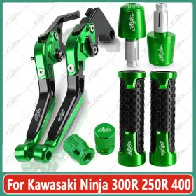 Kanala Parts 300r 250r 400 For Kawasaki Ninja 4pcs Cnc Brake Clutch Levers Grips Handle Sets