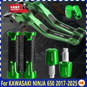 Kanala Parts 650 2017-2025 Us 3d Brake Clutch Levers Handlebar Grips End Cap For Kawasaki Ninja 17-2025