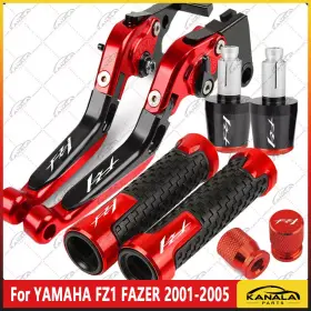 Kanala Parts Fz1 2001-2005 4pcs For Yamaha Fazer Handle Grips Cap Brake Clutch Levers Set /us