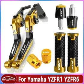 Kanala Parts Yzfr1 Yzfr6 2017-2022 For Yamaha Cnc Brake Clutch Levers Handle Grips Cap Sets Kanala Parts Yzfr1 Yzfr6 2017-2022 For Yamaha Cnc Brake Clutch Levers Handle Grips Cap Sets