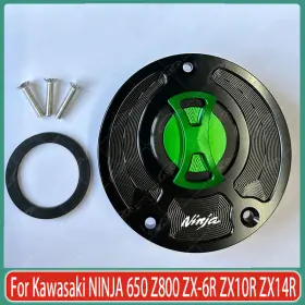 Kanala Parts Zx-6r Zx10r Zx14r Motorcycle Fuel Gas Tank Cap Cover For Kawasaki Ninja 650 Z800 Green Kanala Parts Zx-6r Zx10r Zx14r Motorcycle Fuel Gas Tank Cap Cover For Kawasaki Ninja 650 Z800 Green