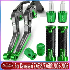 Kanala Parts Zx636/zx6rr 2005-2006 For Kawasaki 05-06 Adjustable Brake Clutch Lever Handle Grips Set Kanala Parts Zx636/zx6rr 2005-2006 For Kawasaki 05-06 Adjustable Brake Clutch Lever Handle Grips Set