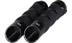 500150 Khrome Werks Edge Grips - Air Cushion Black Motorcycle Street Bike