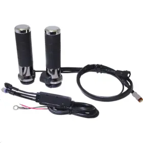 Ax068m10 Koso North America Cable Throttle Titan -x Heated Grips - Chrome