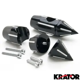 Krator 698056504629 2.25 Inch Spike Riser Risers For 1 25mm Harley Davidson 10mm Bolts 5.25 Hot Black Krator 698056504629 2.25 Inch Spike Riser Risers For 1 25mm Harley Davidson 10mm Bolts 5.25 Hot Black