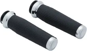 Kur5960 Kuryakyn 5960 Thresher Grips - Chrome Black Standard 7/8 Inch Kur5960 Kuryakyn 5960 Thresher Grips - Chrome Black Standard 7/8 Inch