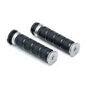 6674 Kuryakyn Dillinger Grips Throttle-by-wire Silver - 6674 Kuryakyn Dillinger Grips Throttle-by-wire Silver -