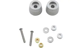 Kur3850 Kuryakyn Lodestar Handlebar Slider - Silver Motorcycle Street Bike