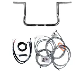 La-7361kt1-14 La Choppers 1-1/4 Inch Big Twin Peaks Handlebar Kit - 14 Stainl La-7361kt1-14 La Choppers 1-1/4 Inch Big Twin Peaks Handlebar Kit - 14 Stainl