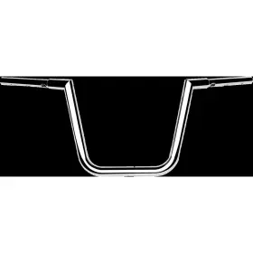 La-7366-10 La Choppers Handlebar - Twin Peaks 10 Inch Chrome