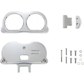 La-7397-03c La Choppers Gauge Mount - Dual Chrome Flt