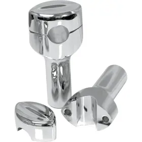 La-7404-04 La Choppers Hefty Smooth Handlebar Risers For 1-1/4 Inch Handlebars - 4 Chrome