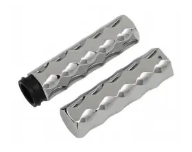 La-7491-00 La Choppers Billet Hex Grips - Chrome La-7491-00 La Choppers Billet Hex Grips - Chrome