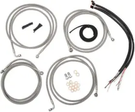 La-8011kt2-16m La Choppers Complete Handlebar Cable And Brake Line Kit -