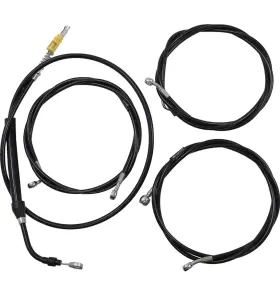 La-8058kt2-13b La Choppers Complete Black 12-14 Inch Braided Cable Kit 21-22 Harley Road Glide King