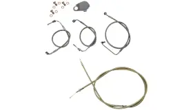 La-8155kt-13 La Choppers Cable/brake Line Kit - 12-14 Inch Ape Hangers Stainless