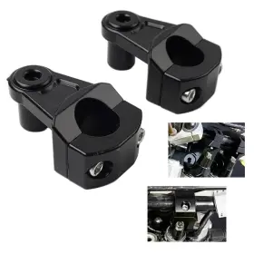 Lookppppt 550731259029 Black Motorcycle Handlebar 7/8 22mm To 11/8 28mm Fat Bar Mount Clamps Riser Lookppppt 550731259029 Black Motorcycle Handlebar 7/8 22mm To 11/8 28mm Fat Bar Mount Clamps Riser