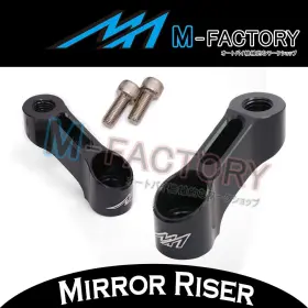Rmdmrma02bkus094 M-factory Black Rearview Mirror Riser Extender For Kawasaki Z1000 2014-2018
