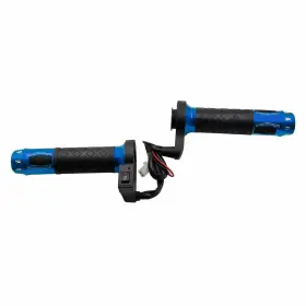 Grip-621-blue Madhornets 12v Heated Grips Handlebar Warm Heater 22mm Universal Alu Blue For Motorcycle