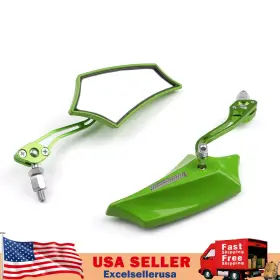 M529-a041-green Madhornets Motocycle Chopper Cruiser Street Dirt Bike Rear View Mirrors 8mm 10mm Green Us M529-a041-green Madhornets Motocycle Chopper Cruiser Street Dirt Bike Rear View Mirrors 8mm 10mm Green Us