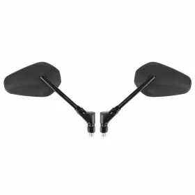 M529-a145-blk Madhornets New Black Left And Right Motorcycle Cruiser Chopper Rearview Side Mirrors M10 10mm