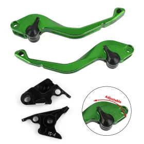 M543-d077-grn Madhornets Cnc Short Clutch Brake Lever Fit For Kawasaki Z650 Versys 1000 650cc Z900 Wr