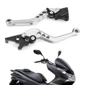 M543-f051-silver Madhornets Left And Right Alu Motorcycle Brake Clutch Levers For Honda Pcx 125 Silver Yu