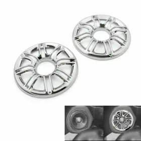 M549-a003-chrome Madhornets 2x Speaker Cover Grill 6 Inch 3d Round Rear Front For Touring Electra Glide 97-13 Us